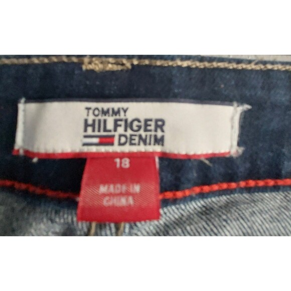 Tommy Hilfiger Jeans Womens 6 Blue Tribeca Skinny Dark Wash Cuffed Denim Pants - Picture 2 of 8